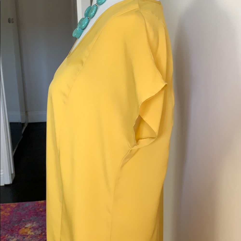 BCBG Yellow Dress with Slouch Pockets - Picture 3 of 4